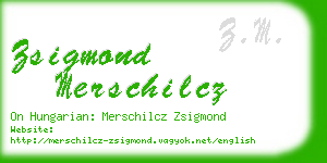 zsigmond merschilcz business card